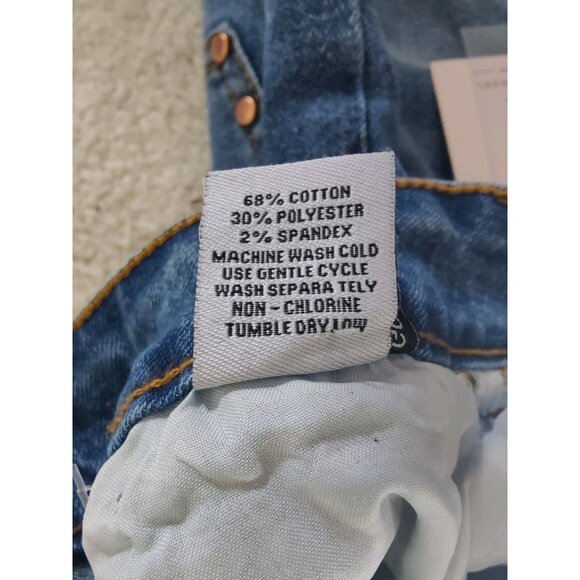 Flying Angel Gold Studded Mid Rise Wide Leg Jeans Medium Wash 11/30 NWT - Picture 6 of 11